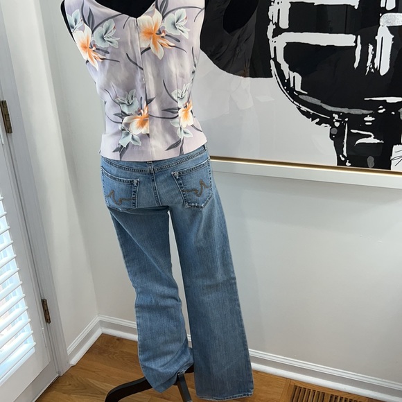 Tommy Bahama Women’s 100% Silk Lilac Floral Top, Size S - Picture 4 of 8